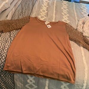 Boutique sheer arm shirt size xl